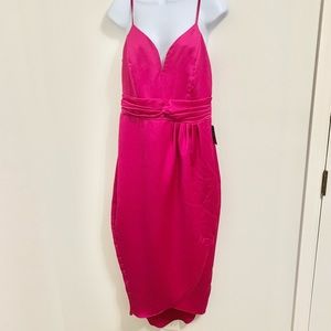 Express Formal Party Tulip Dress - Fuschia - M - NEW